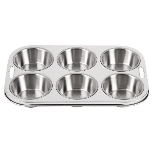 Vogue Deep Muffin Tray St/St - 270x190mm (6 Cup)