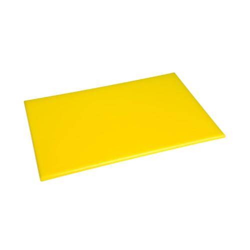 Hygiplas Anti-bacterial High Density Chopping Board Yellow - 18x12x1/2"