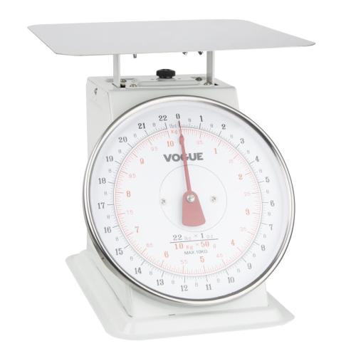 Vogue Kitchen Scale Flat Top 10kg/22lbs - Grad. 50g/1oz