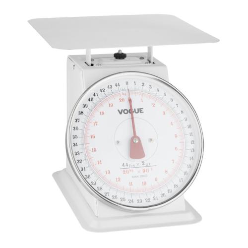 Vogue Kitchen Scale Flat Top 20kg/44lbs -Grad. 50g/2oz