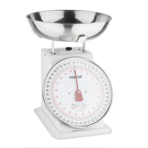 Vogue Kitchen Scale Bowl Top - 20kg/44lbs Grad. 50g/2oz