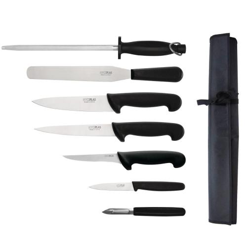 Hygiplas Starter Knife Set with 8" Cooks Knife & Wallet