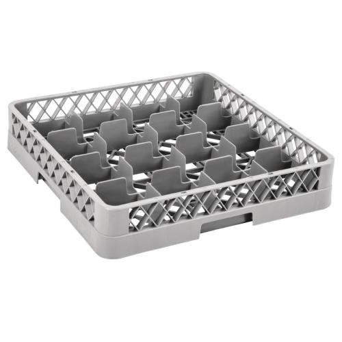 Vogue Glass Rack Grey - 100x500x500mm (16 Compartments)