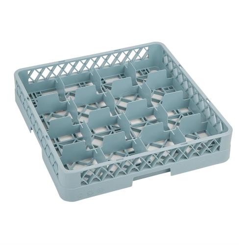 Vogue Glass Rack Grey - 100x500x500mm (16 Compartments)