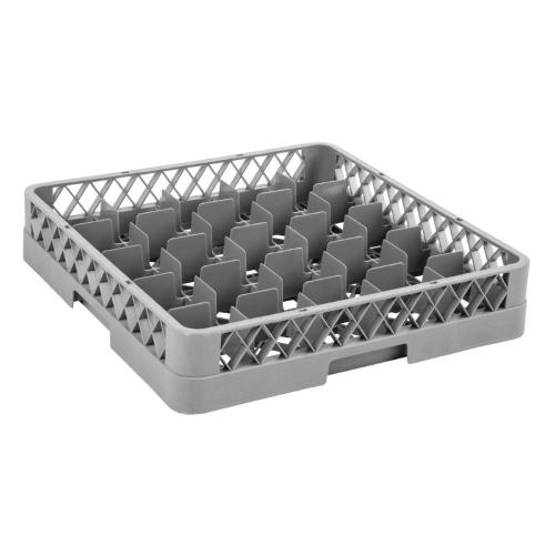 Vogue Glass Rack Grey - 100x500x500mm (25 Compartments)