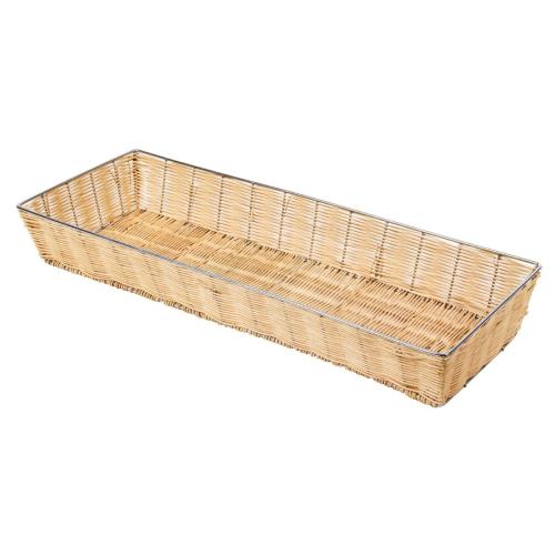 Olympia Bread Basket Wicker Metal Frame - 600x220x90mm 23 2/3x 8 2/3x 3 1/2"