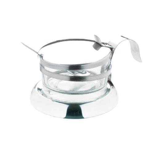 Olympia Parmesan Server & Spoon - St/St Frame with Glass Bowl