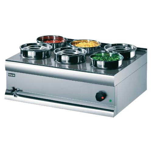 Lincat Bain Marie Wet Heat includes 6 S/S Containers - 290x750Wx600mmD (Direct)