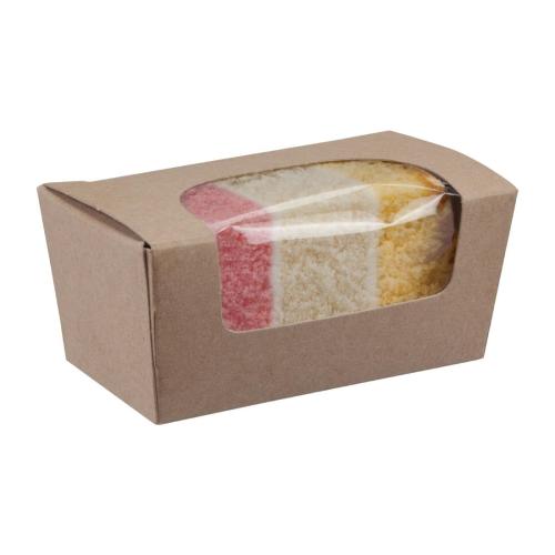 Colpac Kraft Paperboard Small Cake Box with Window (Pack 500)