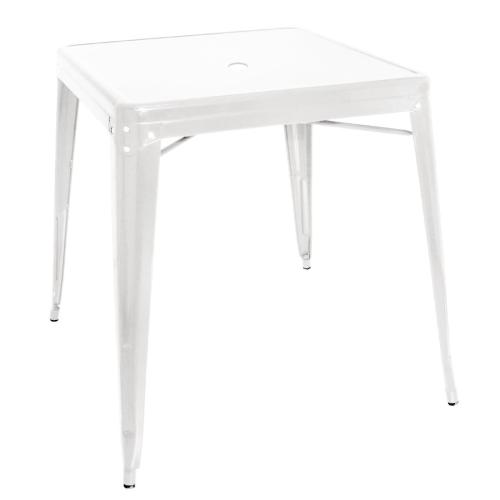 Bolero Bistro Square Steel Table White - 660mm
