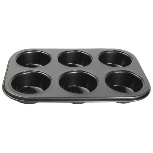 Vogue Non Stick Muffin Tray 6 Cup - 272x190x30mm