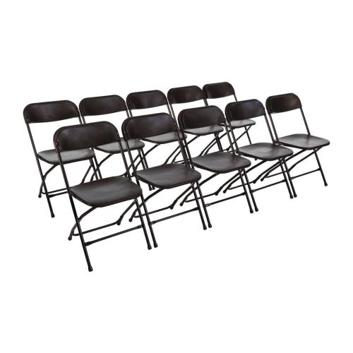 Bolero Folding PP Chair Black (Pack 10)