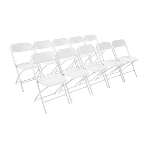 Bolero Folding PP Chair White (Pack 10)