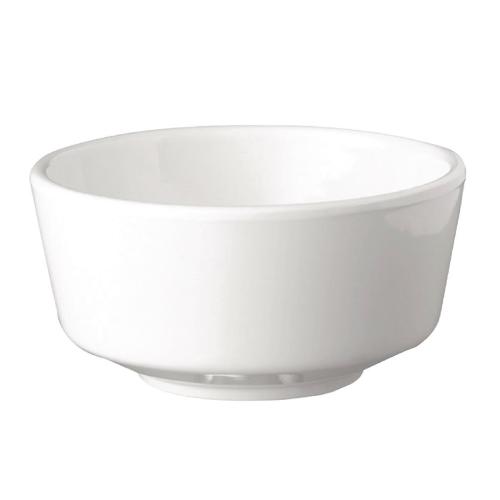 Float Round Bowl Melamine White - 130mm (B2B)