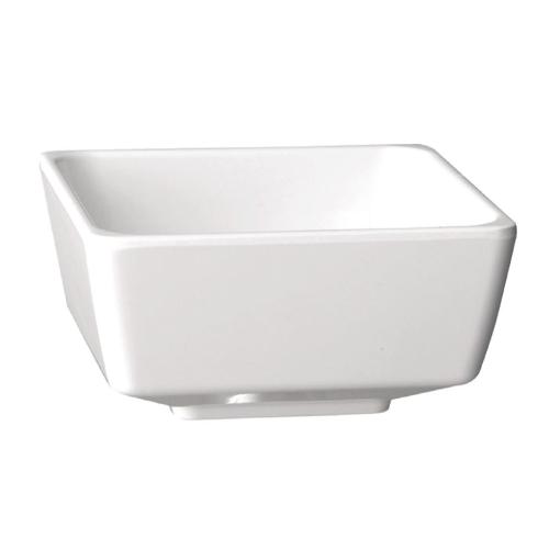 Float Square Bowl Melamine White - 125x125mm