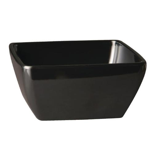 Pure Square Bowl Melamine Black - 125x125mm