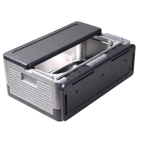 Thermo Future Black/Grey Folding Box - GN 1/1 200mm - 38Ltr