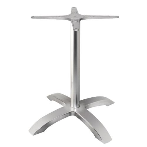 Bolero Brushed Aluminium 4 leg Contemporary Table Base