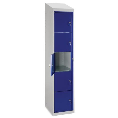 Garment Locker Sloping Top 5 Door - 1980h x 380w x 457dmm (Direct)