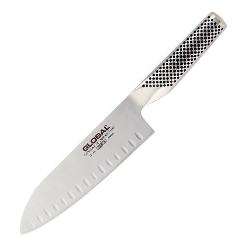 Global G-80 Santoku Fluted Knife - 18cm 7"