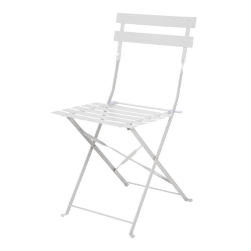 Bolero Perth Grey Pavement Style Steel Folding Chairs (Pack 2)