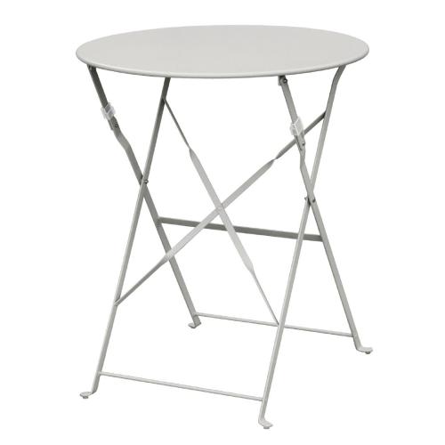 Bolero Perth Grey Pavement Style Steel Table Round - 600mm