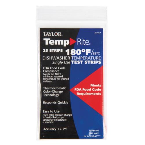 Dishwasher Temperature Test Strip (Pack 25)