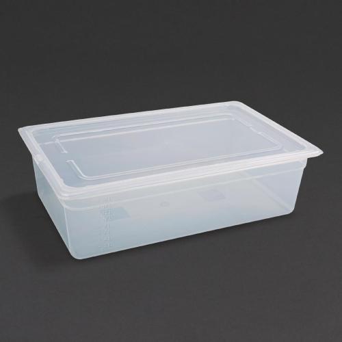 Vogue Polypropylene GN Container 1/1 with Lid - 150mm 19 1/2Ltr (Pack 2)