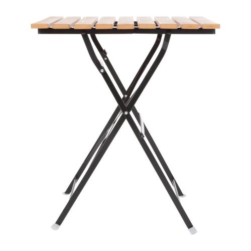 Bolero Faux Wood Bistro Table Square - 600mm