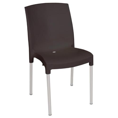Bistro Side Chair Black PP & Aluminium (Pack 4)