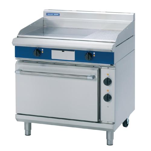 Blue Seal Evolution Chrome 1/3 Ribbed Griddle Static Oven Electric 900mm(Direct)