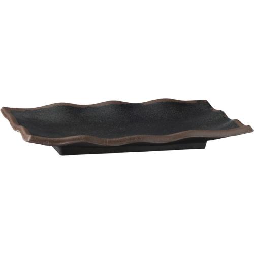 APS Marone Melamine Wavy Tray - 225x150x30mm 10x6x1 1/4"