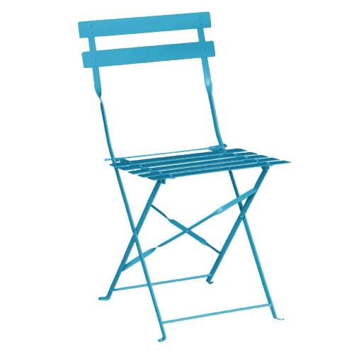 Bolero Perth Blue Pavement Style Steel Folding Chairs (Pack 2)