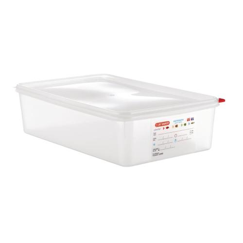 Araven PP Food Container 1/1 GN 13.7Ltr with Lid 100mm (H) (Pack 4)