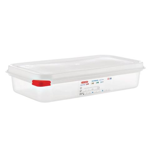 Araven PP Food Container 1/3 GN 2.5Ltr with Lid 65mm (H) (Pack 4)