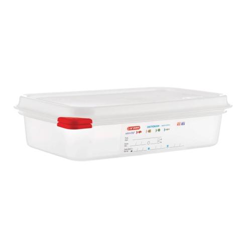 Araven PP Food Container 1/4 GN 1.8Ltr with Lid 65mm (H) (Pack 4)