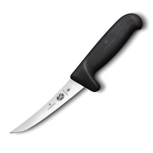Victorinox Fibrox Black Handle Safety Grip Boning Knife Curved Narrow Blade 12cm