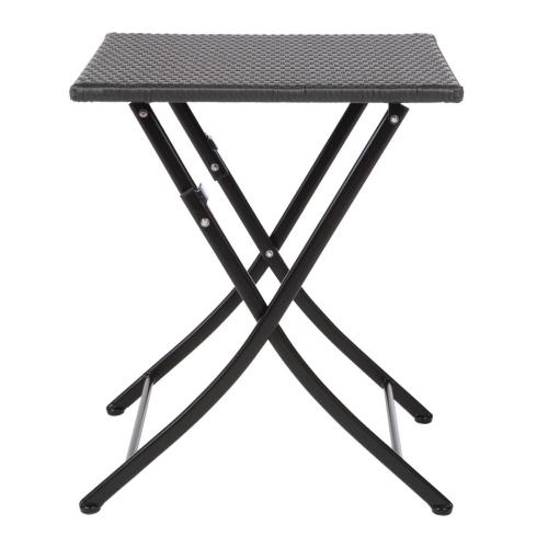 Bolero PE Wicker Folding Square Table - 600mm