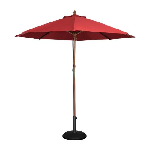 Bolero Round Pulley Parasol Red - 3m