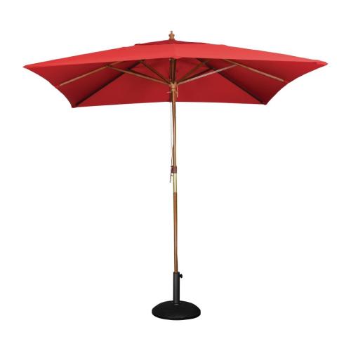 Bolero Square Pulley Parasol Red - 2.5m