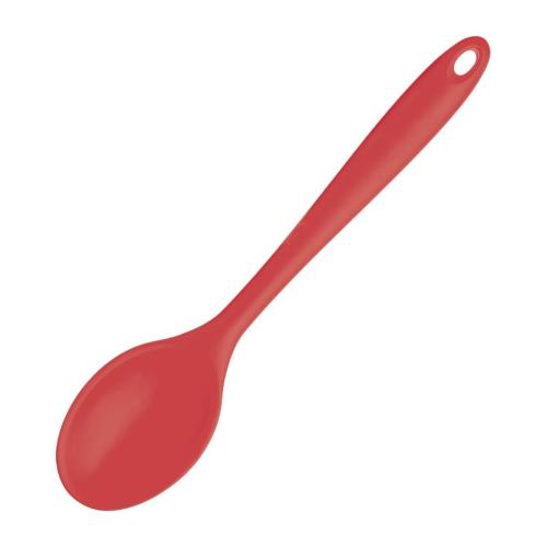 Vogue Silicone High Heat Cooking Spoon Red - 275mm 10 3/4"