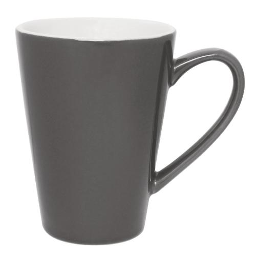 Olympia Cafe Latte Cup Charcoal - 340ml 11 1/2fl oz (Box 12)