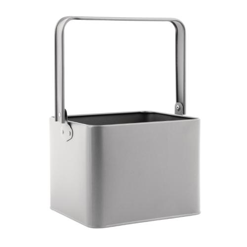 Olympia Galvanised Table Tidy Grey - 165(H)x200(W)x175(D)mm