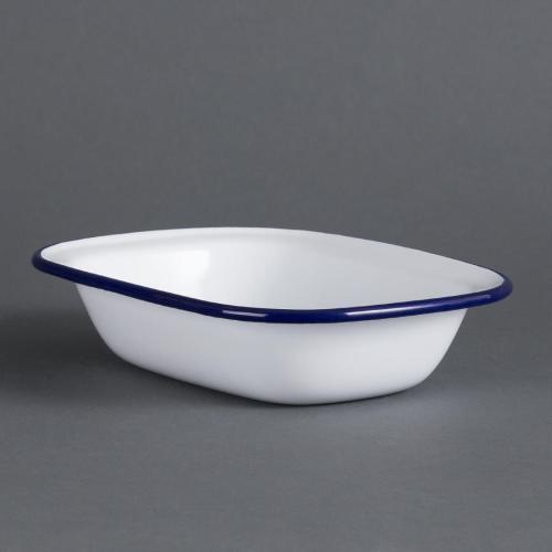 Olympia Enamel Rectangular Pie Dish - 180x130x40mm 7x 5 1/4x 2" (Box 6)