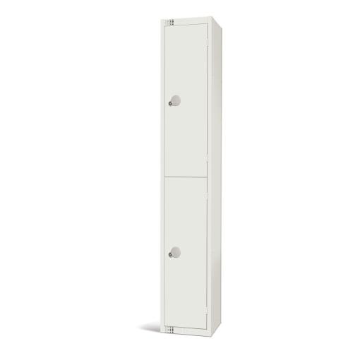 300mm Deep Locker 2 Door Combi Lock) White - 1800x300x300mm (Direct)