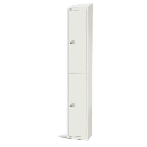 450mm Deep Locker 2 Door Combi Lock) White - 1800x450x300mm (Direct)