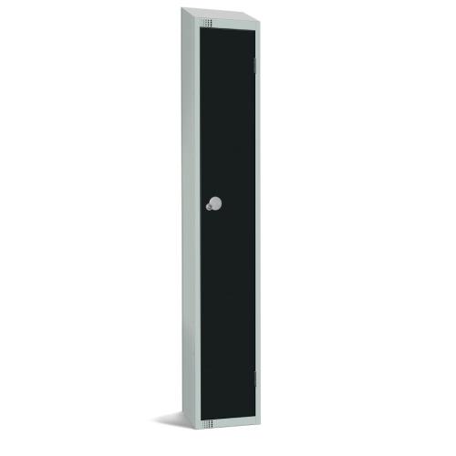 450mm Deep Locker 1 Door Combi Lock) Black - 1800x300x450mm (Direct)
