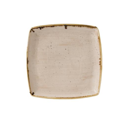 Churchill Stonecast Nutmeg Cream Deep Square Plate 268mm 10 1/2" (Box 6)(Direct)