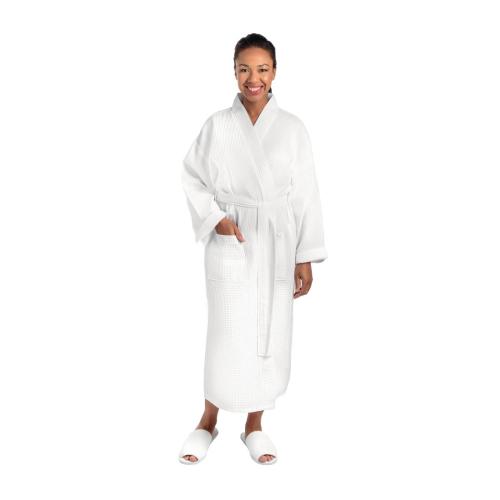 Essentials Honeycomb Bathrobes White - Large