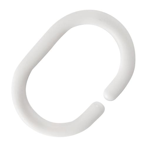 Essentials May Shower Curtain Ring White (Pack of 12)
